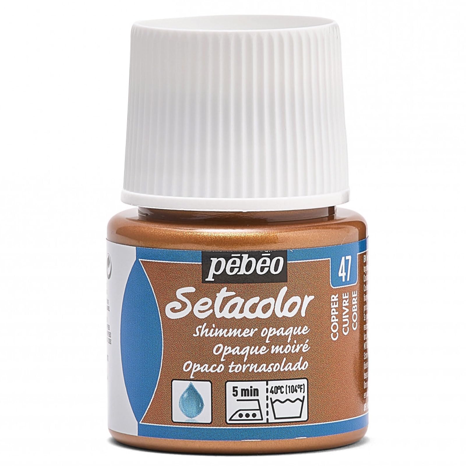 Pebeo Cuivre Clair Chatoyant Pébéo - Setacolor 45 Ml Fabric Paint - 57 Colours Available