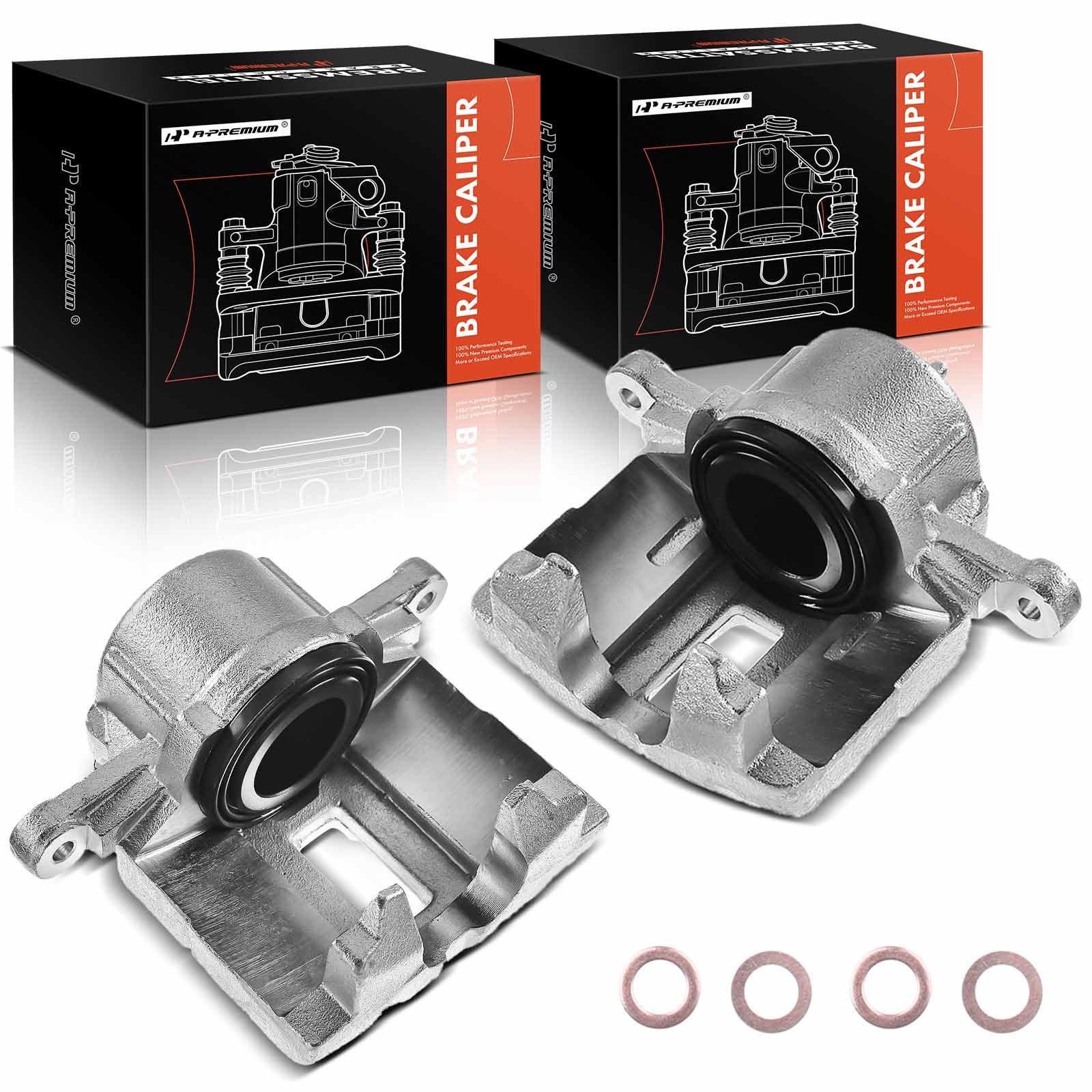 A-Premium Front Disc Brake Caliper without Bracket | Compatible with Chrysler Models - PT Cruiser 2005-2008 Convertible, 2001-2010 Wagon 2.4L, Corrosion-resistant, Direct-fit