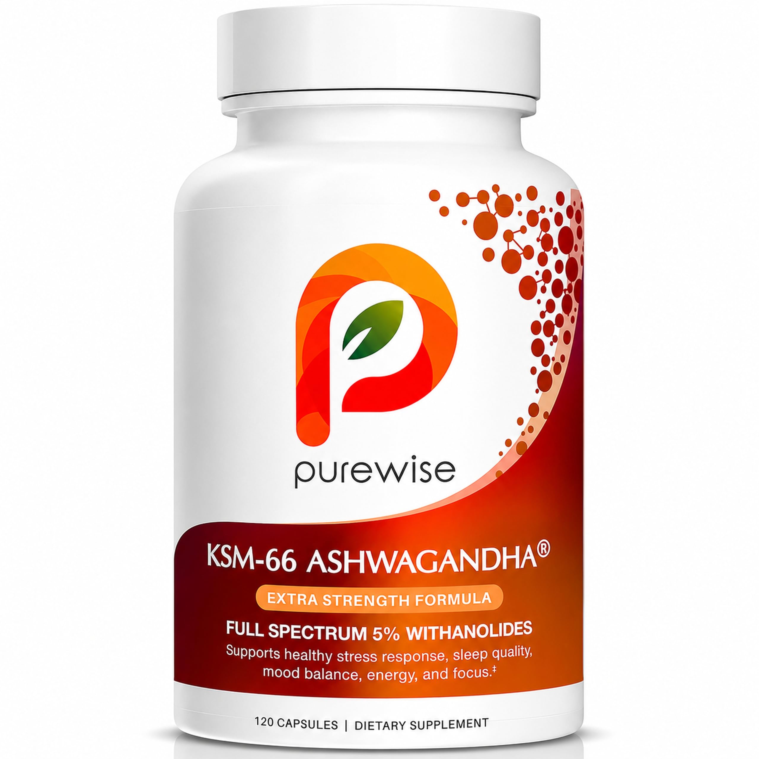 KSM-66 Ashwagandha 600mg - Stress Relief & Sleep Support 120 Caps