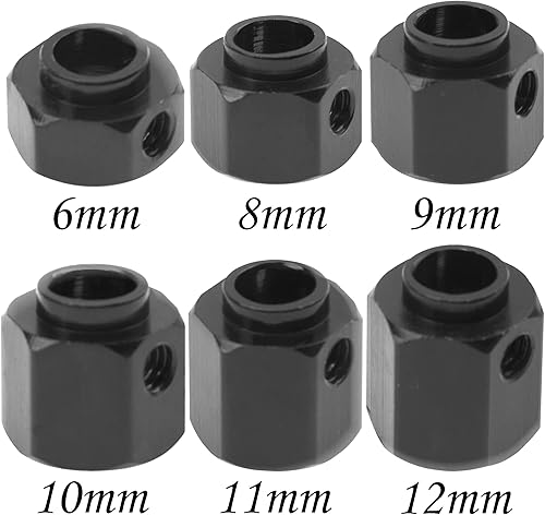 Miniatura 2 de ShareGoo - Extensión de cubo hexagonal de aluminio RC de 0.472 pulgadas, espaciadores de desplazamiento de 0.394 pulgadas, compatible con Traxxas
