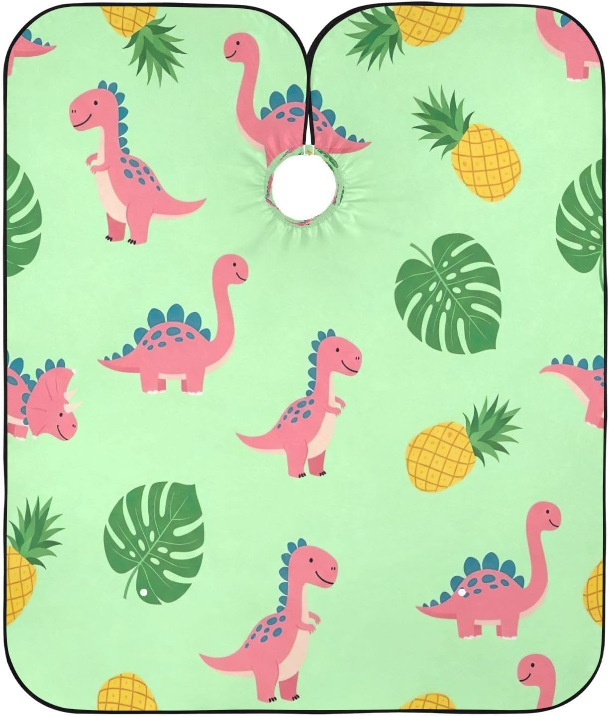 Tropical Dino Mint Haircutting Apron Cape Hair Dresser Color Capes, Haircut Capes Adults Washable