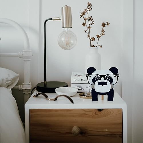 Miniatura 3 de Soporte creativo para lentes de animal, divertido soporte para anteojos para mascotas, bonito soporte de madera hecho a mano para lentes, soportes