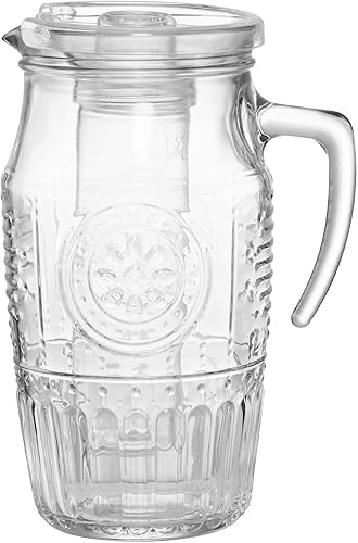 Miniatura 4 de Jarra de cristal Bormioli Romantica con compartimento para hielo, capacidad de llenado de jarra de 1,8 litros, mantiene las bebidas frescas sin ser