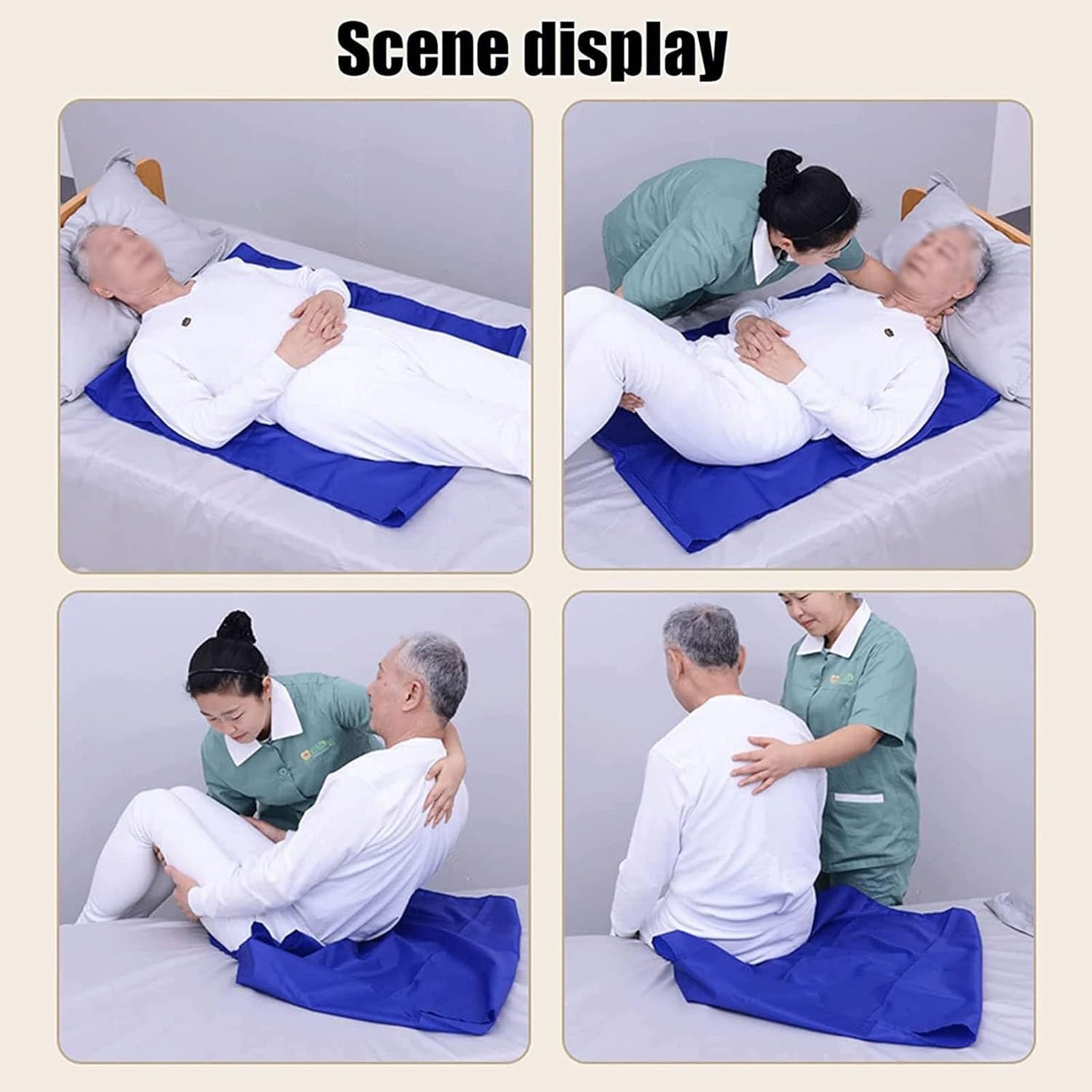 Sábana Deslizante para Movilización de Pacientes,Reutilizable, almohadilla de posicionamiento para camas, para coches, vehículos, sillas de ruedas y transferencias de cama(118 * 76cm)