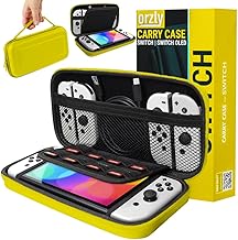 Orzly Estuche de Transporte Compatible con Switch OLED y Consola Switch Original - Estuche Protector de Viaje portátil rígido con Bolsillos de Almacenamiento