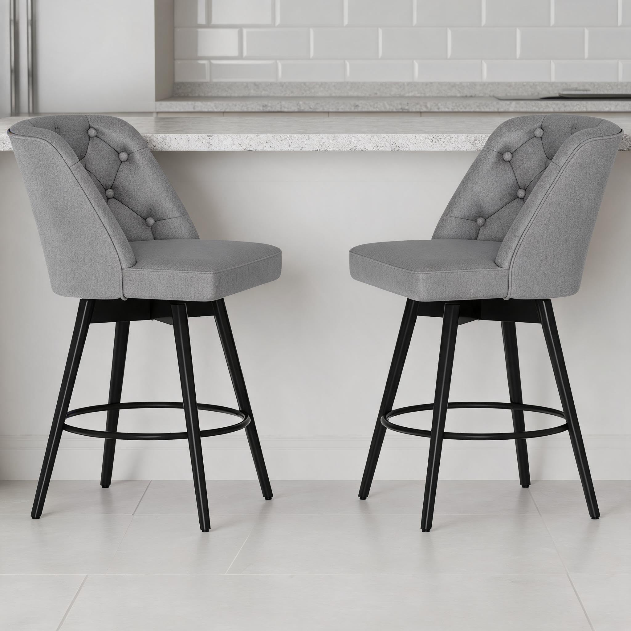 50% OFF Doppeltcharms Modern Swivel Bar Stools--2~6 Pcs