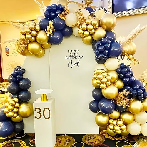 Miniatura 2 de Globos de helio de látex metálico azul de 12 pulgadas para decoraciones de fiestas, paquete de 50