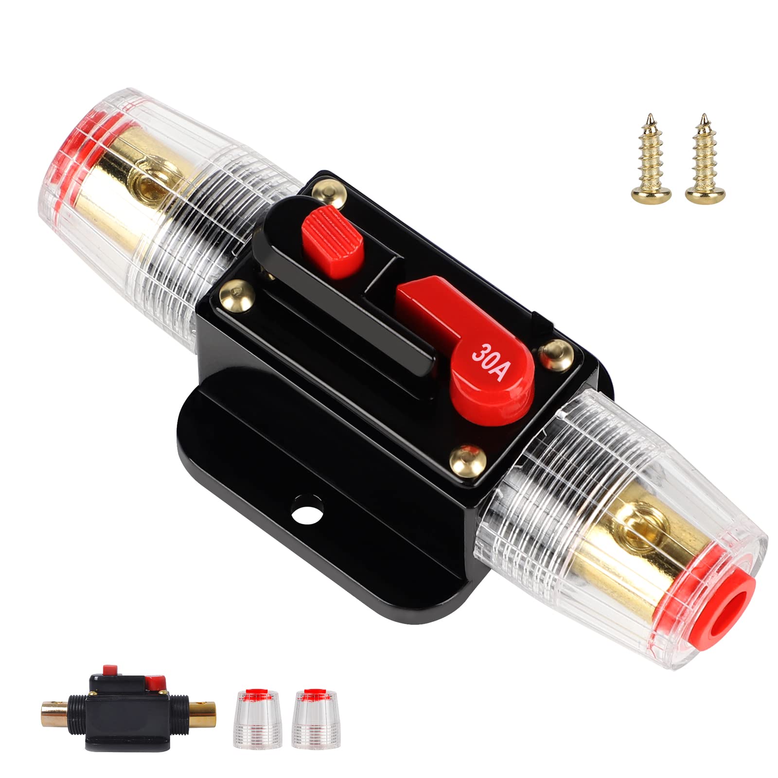 ECSiNG 1PC Fusibile Adatto All'interruttore A Lama 30A Fusibile Ripristinabile Interruttore Fusibile A Ripristino Manuale Per Autoveicoli Auto Camion Veicoli Barche - Foto 12