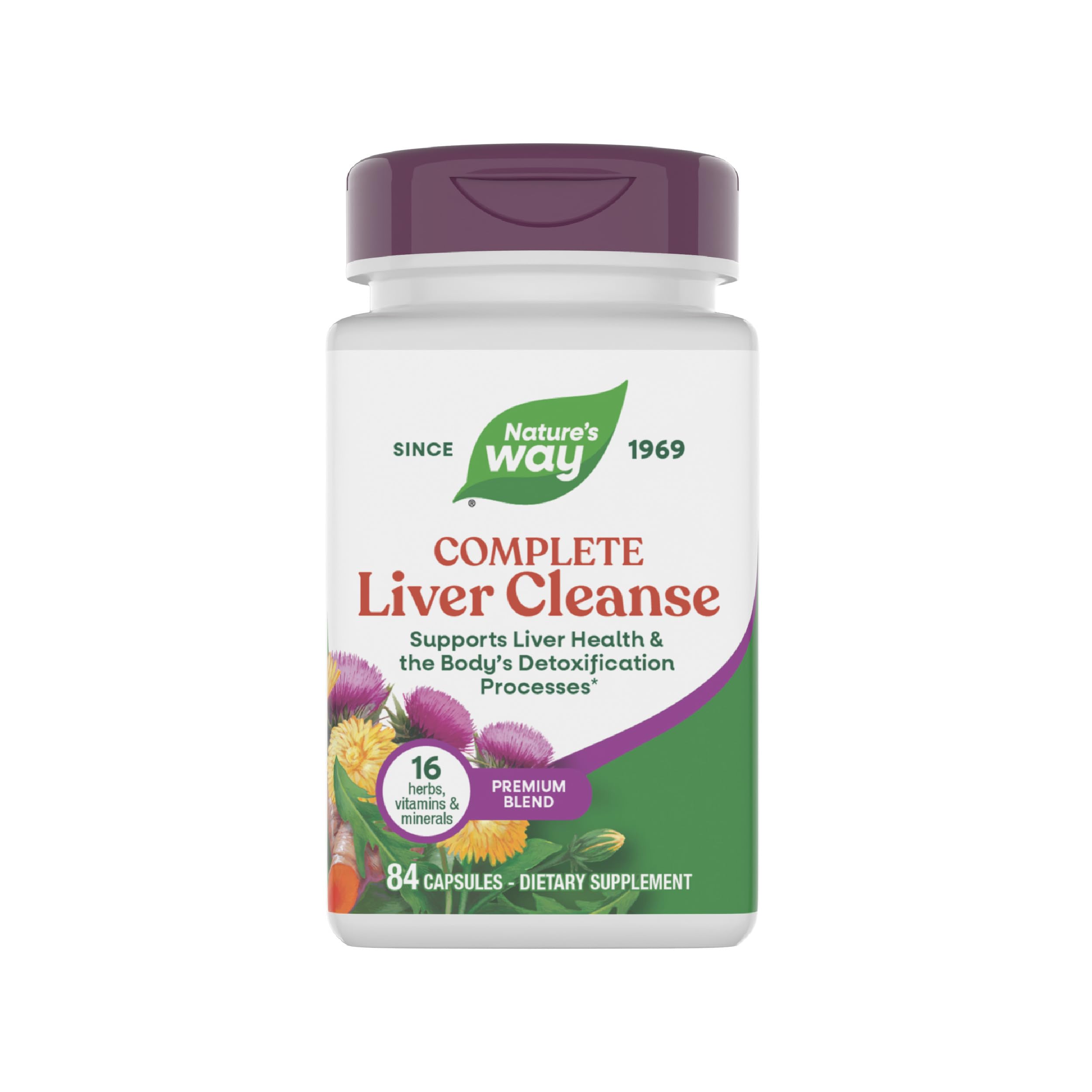 Nature's Way Complete Liver Cleanse, Supports the Body's Detoxification Processes*, with Milk Thistle, B-Vitamins, Amino Acid Liver Blend, 84 Capsules (Packaging May Vary)