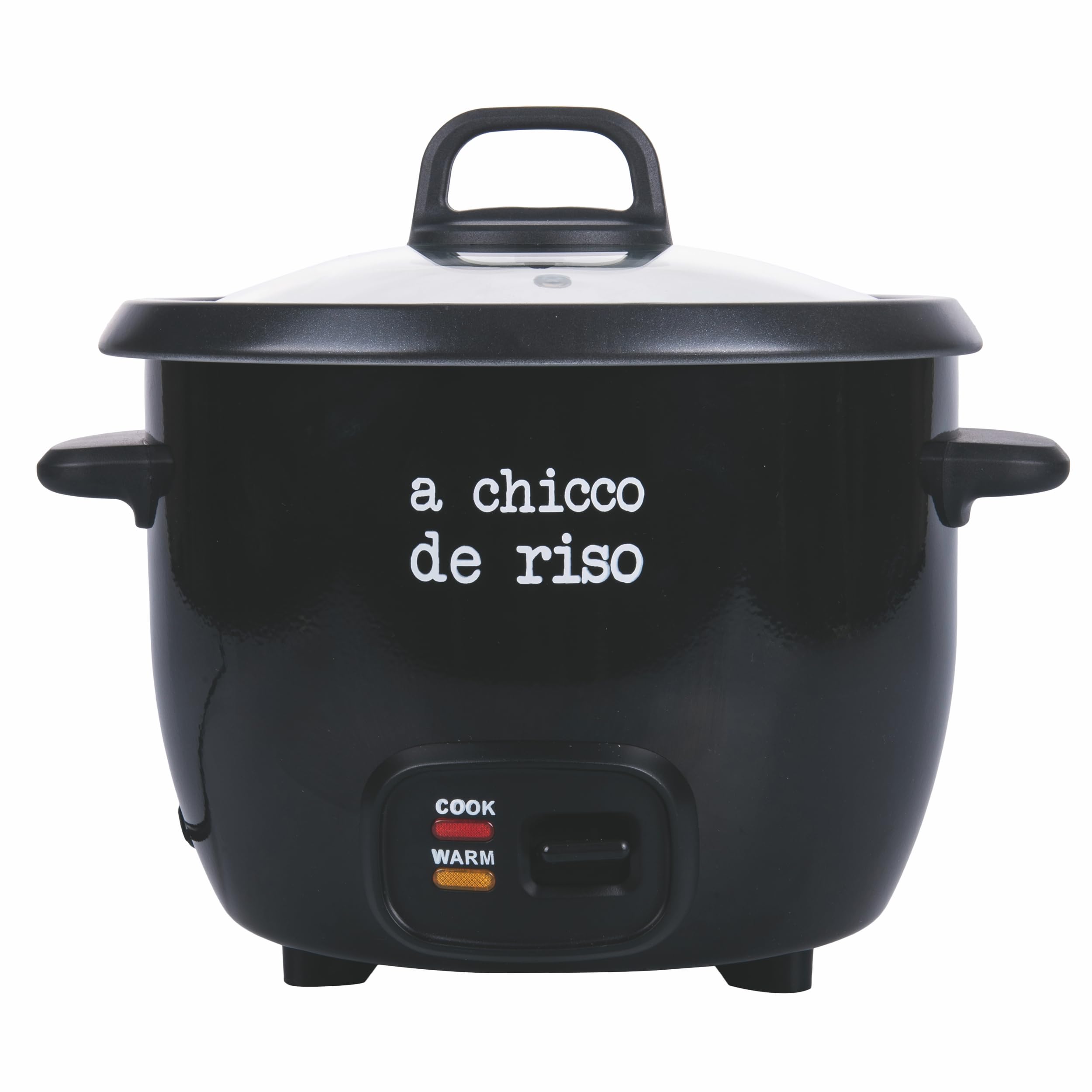 Cuiseur à riz en acier, couvercle en verre trempé, 2 fonctions, 400W, noir, S.P.Q.eRe