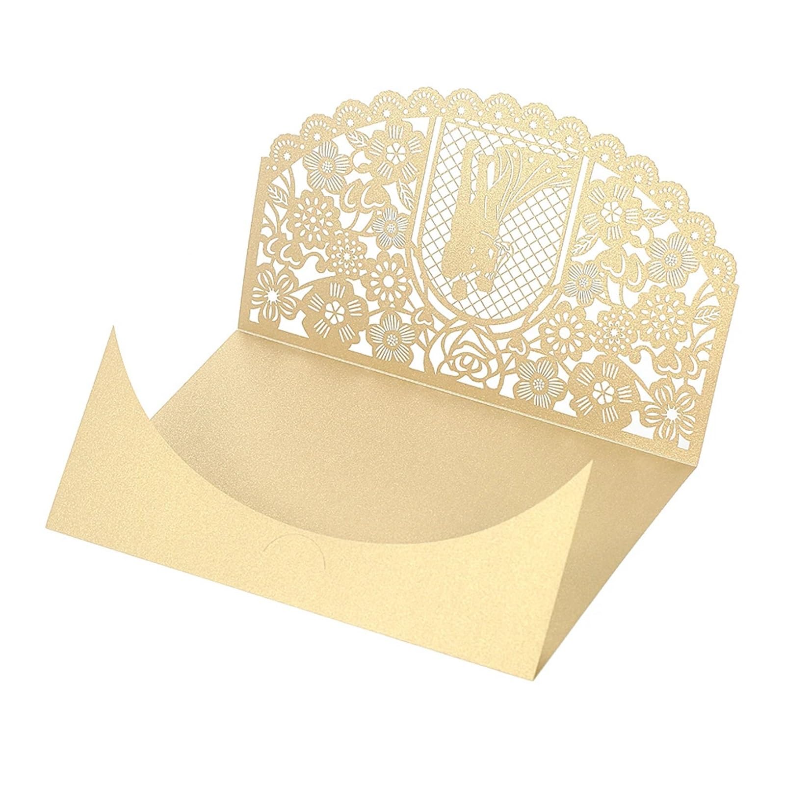 Hochzeitseinladungen Karte 10 STÜCKE Hochzeitseinladungskarte Abdeckung Perlenpapier Lasergeschnittene Einladungskarten for Braut und Bräutigam Hochzeitstag Party Supplies(Red)