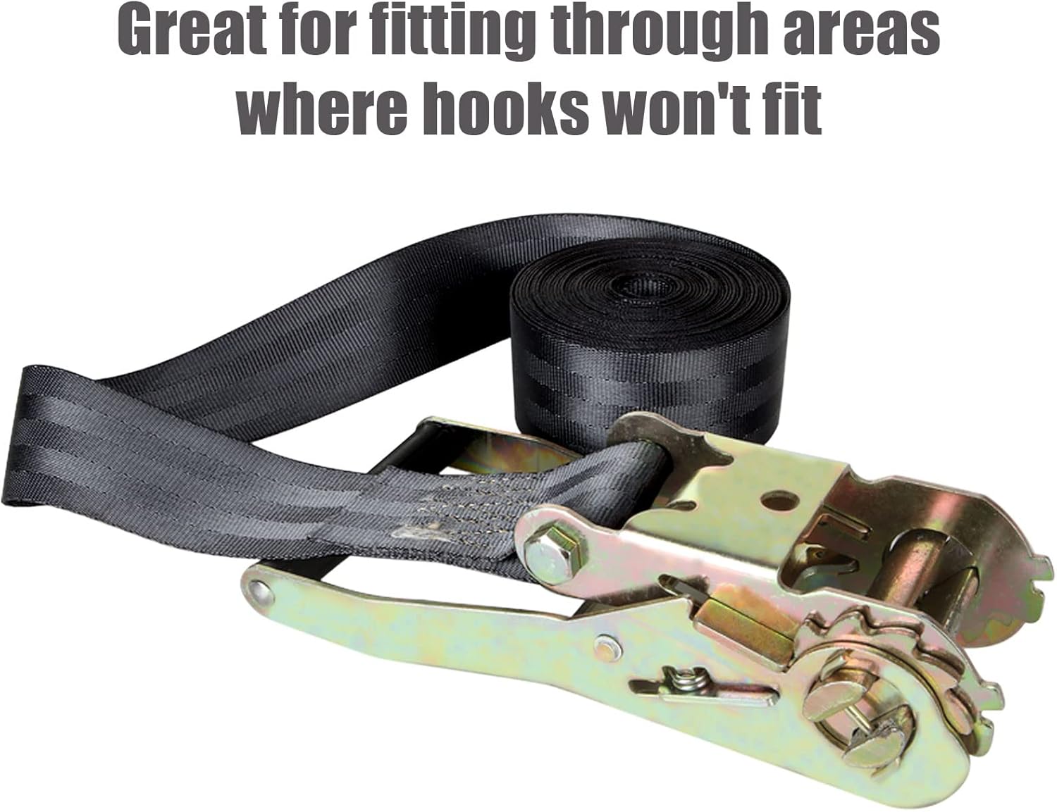 2 Pack 2 Inch Endless Ratchet Strap Heavy Duty 20ft Tie Down Straps Ratchet, 8000 LBS Break Strength, Cargo Ratchet Straps for Motorcycles, Truck, Trailers, Kayaks, Car Roof - Image 4