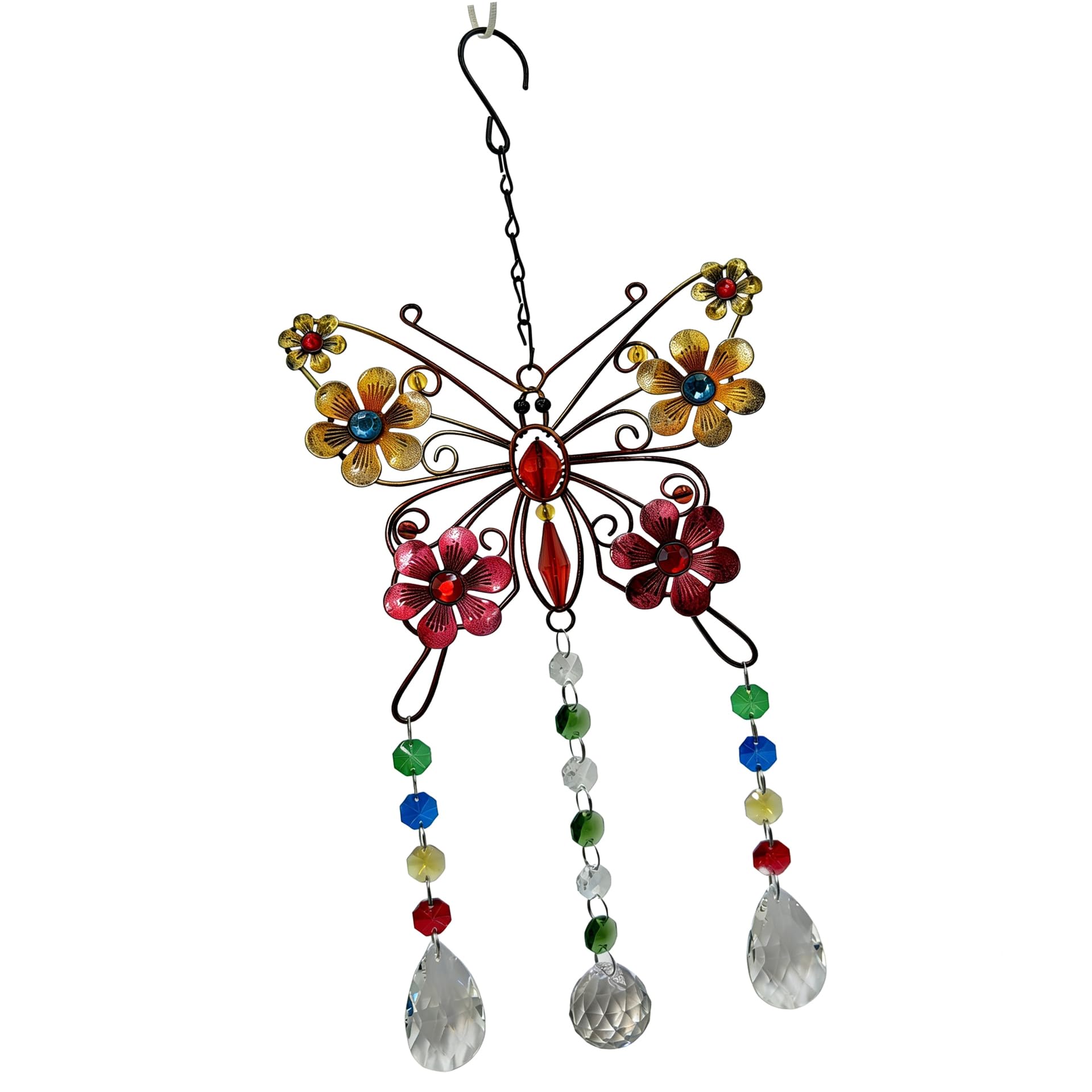 Colorful Butterfly Sun Catchers, Stained Glass Window Hangings Decors Window Decoration Hanging Ornament Birthday Gift Butterfly Sun Catchers