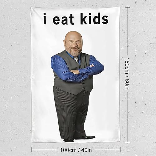 Miniatura 2 de BionZax Bertram I Eat Kids - Tapiz vertical para dormitorio, dormitorio universitario o sala de estar, decoración del hogar, 40 x 60 pulgadas,