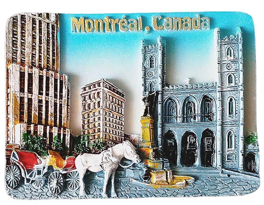 Muyu Magnet Montreal Canada 3D Fridge Magnet Souvenir Gift,Home & Kitchen Decoration Magnetic Sticker Montreal Canada Refrigerator Magnet Collection