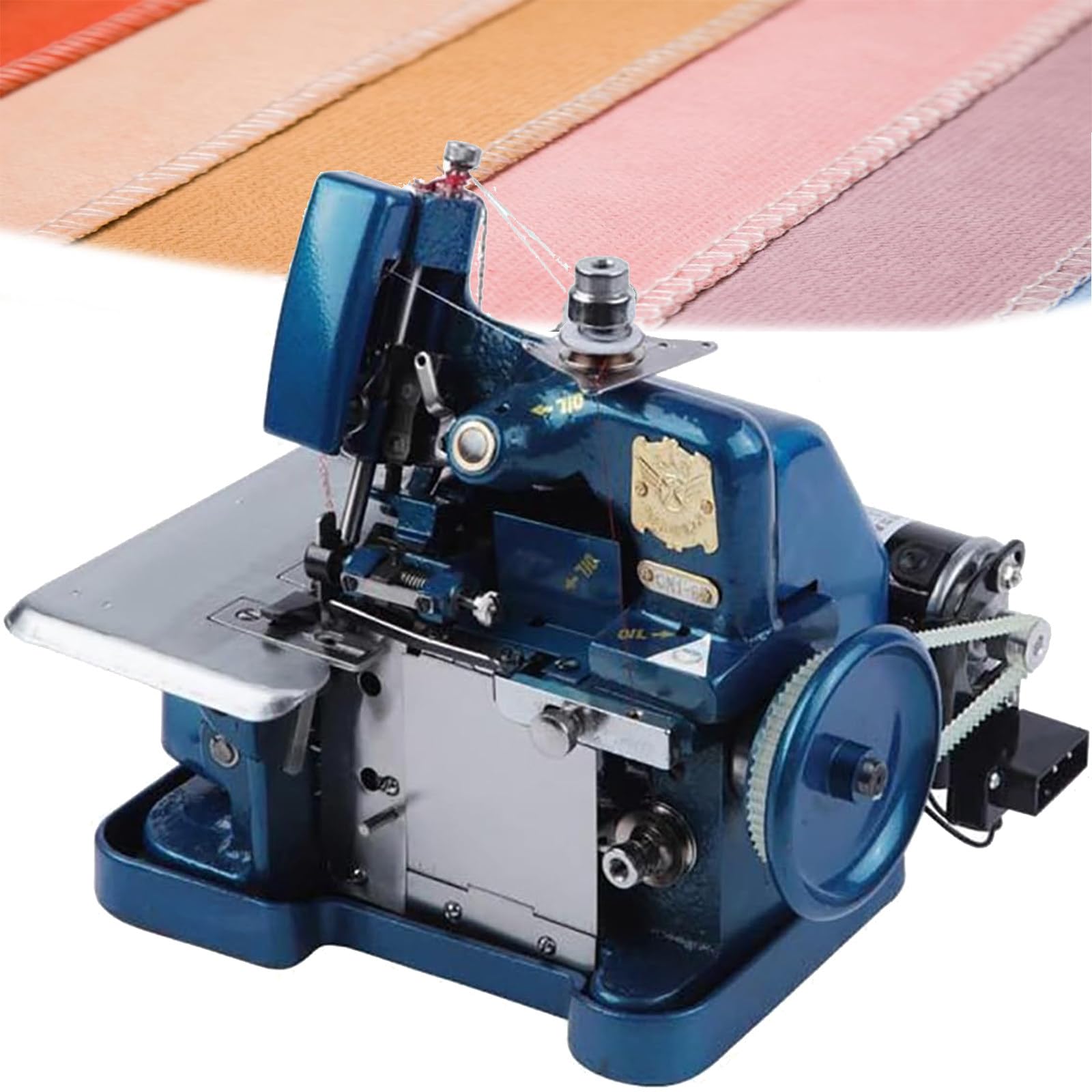 Heavy Duty Industrial Serger Machine 3 Thread Overlock Stitcher Portable Compact Design Regulowany przełącznik prędkości Nożny w zestawie do projektów szycia w domu