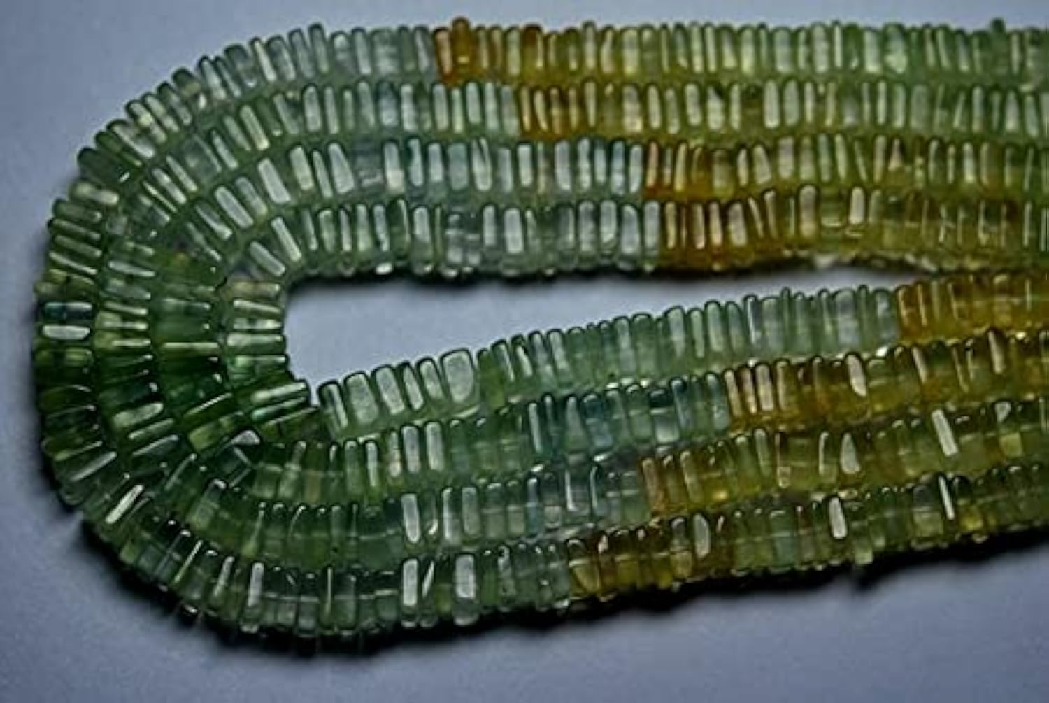 Pierre de prehnite naturelle en fil de 38cm pour fabriquer des bracelets de lithothérapie apaisants