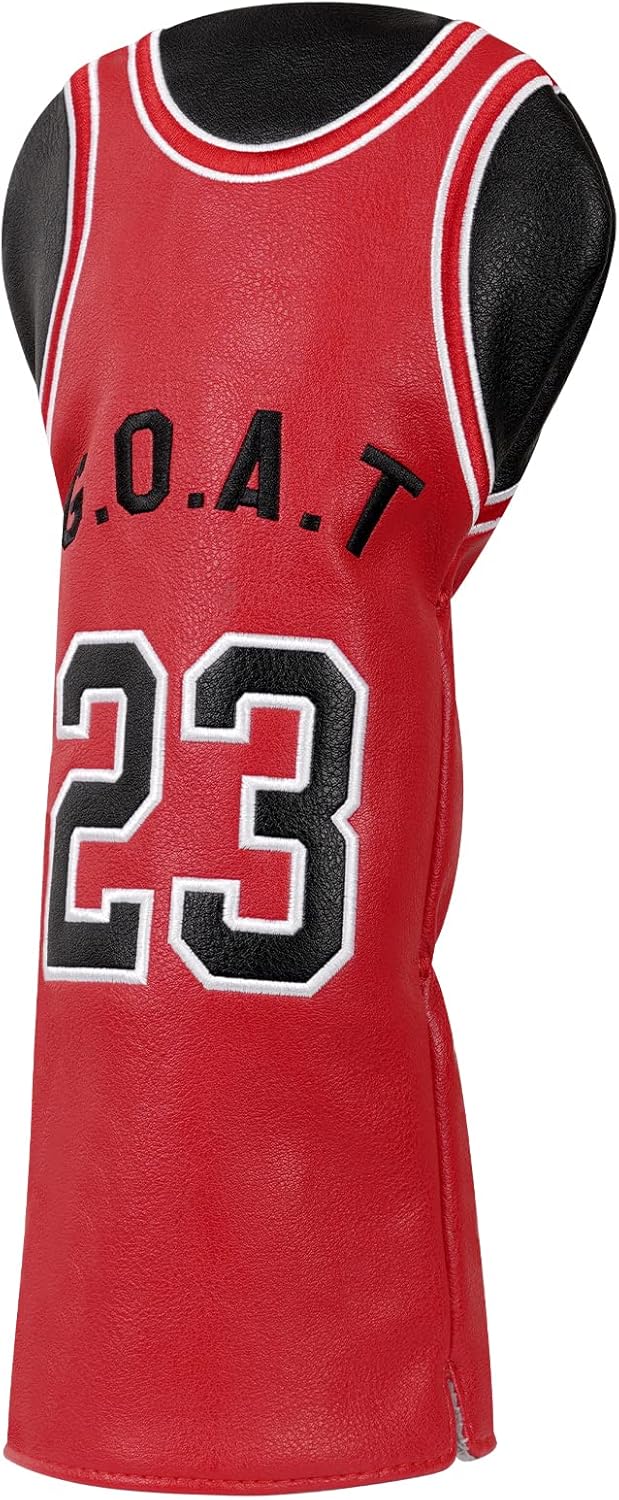 Golf Headcovers Red No.23 Golf Head Covers, 460cc Driver Head Covers for Golf Clubs, Jersey Golf Headcovers Fairway Woods and Hybrid Fit Taylormade Callaway W/ # Tags
