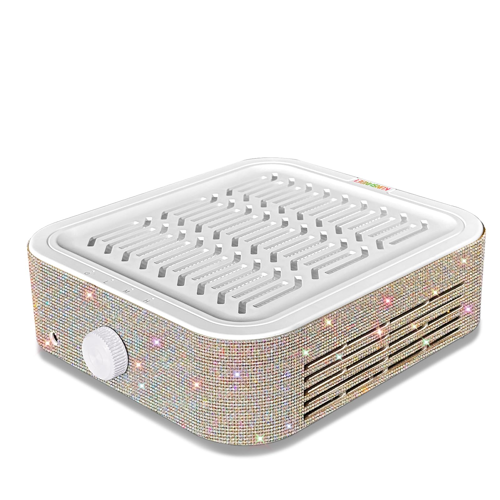 Colector de polvo de uñas, 120 W, colector de polvo de 3600 RPM, tecnología de colector de polvo de uñas, con filtros de polvo reutilizables y cepillo portátil para polvo de uñas y papel de filtro