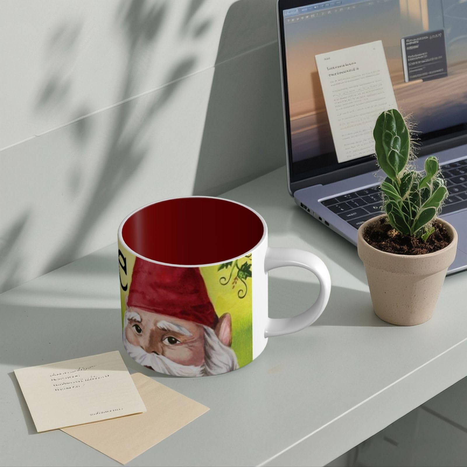 Kolorowe krasnale drukowane kubki ceramiczne o dużej pojemności kubek do kawy