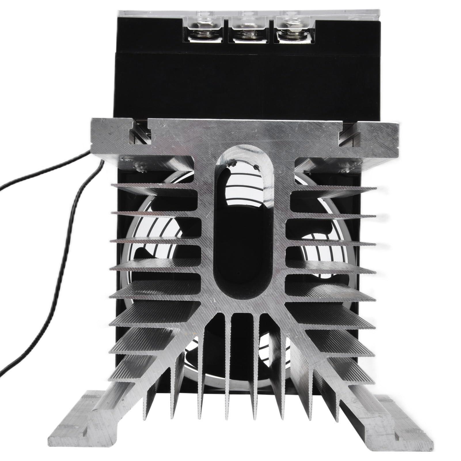 Cocoarm Regolatore di Tensione SCR Regolatore di Tensione Trifase a Stato Solido 380VAC con Dissipatore di Calore da 0 a 10 V da 4 a 20 MA Controllo Manuale per Forno Elettrico Trasformatore di