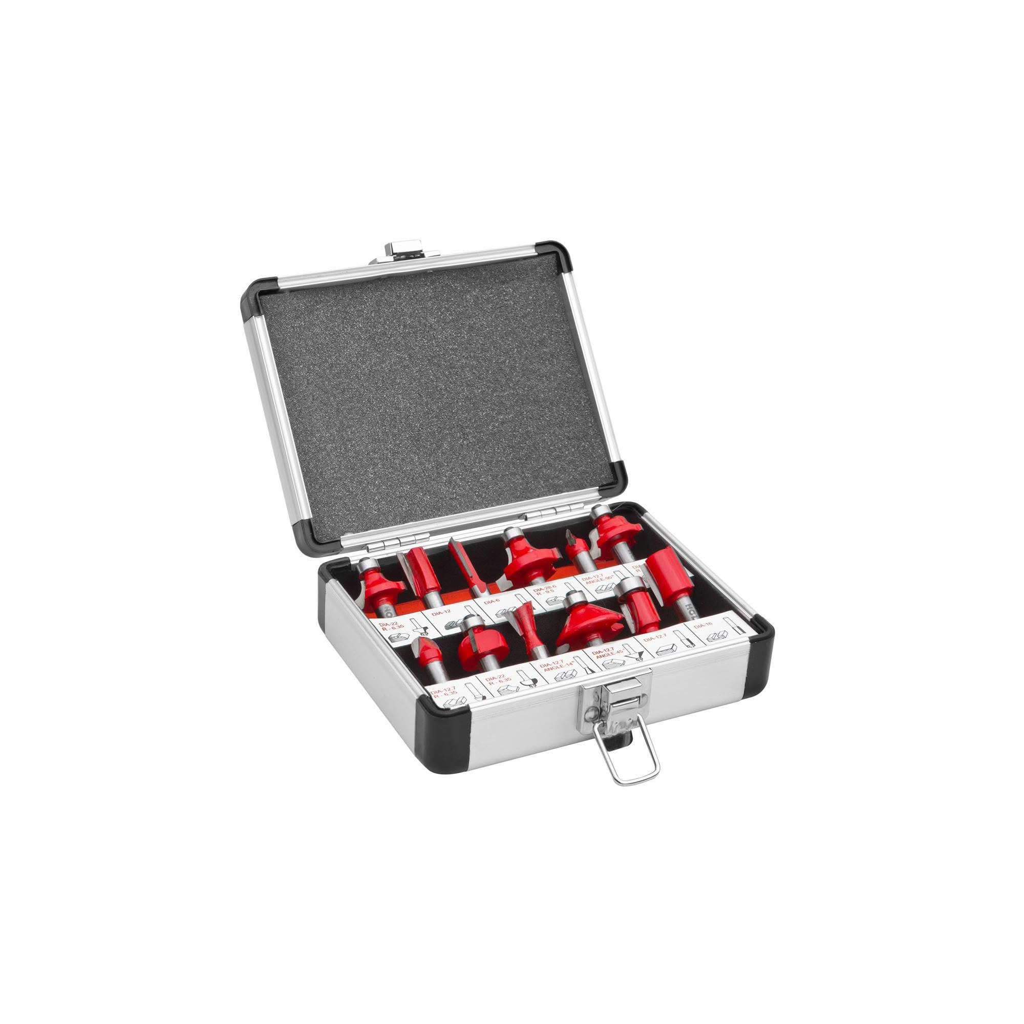 Holzmann Maschinen OFS12 12-Piece Bit Set Shank Diameter 8 mm