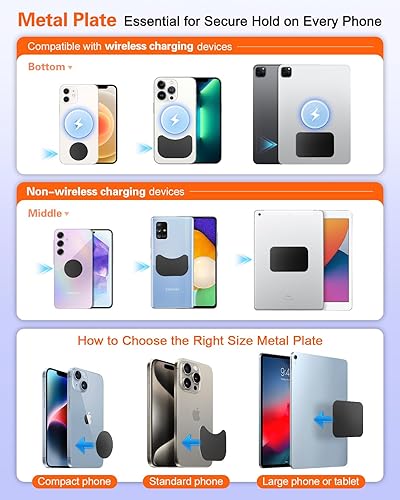 Miniatura 6 de volport Soporte magnético para teléfono para automóvil, ventosa de resistencia industrial, soporte de teléfono para parabrisas, imanes fuertes,