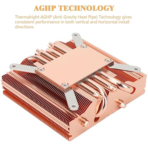 Miniatura 2 de Thermalright AXP90-X47 Enfriador de aire ITX de perfil bajo completo, 1.77 pulgadas de altura, ventilador TL-9015R Slim PWM, tecnología AGHP, para