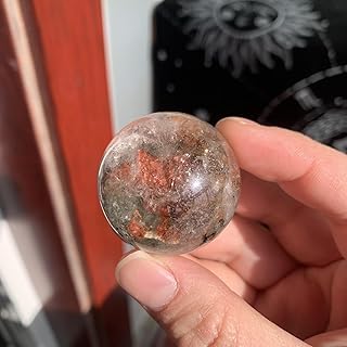 34mm 59g Lodolite "Phantom Crystal" Garden Quartz Sphere – Natural Mystical Quartz with Ethereal Inclusions for Energy Healing, Meditation, Spiritual Decor & Crystal Collectors