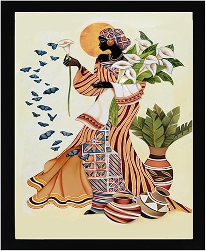 Miniatura 6 de Lentics Impresión artística de pared de jirafa al anochecer, animales geniales y naturaleza, 12 x 26 pulgadas, lienzopintura con textura y pósteres