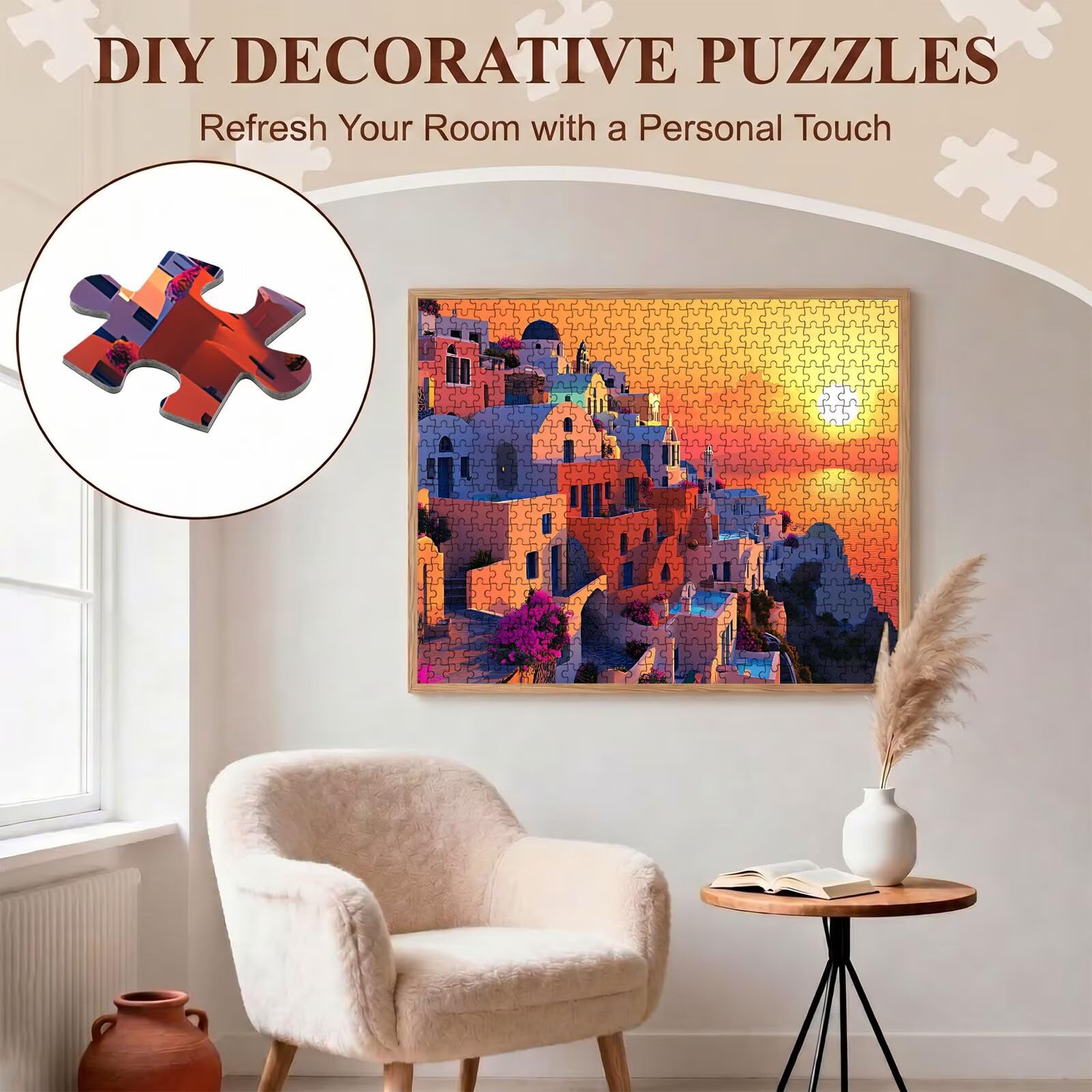 arquitectura Atardecer Puzzle de 1500 Piezas, Juego de Mesa Familiar de Madera - Rompecabezas Adultos para Toda La Familia, Rompecabezas Educativo DIY y Antiestrés - Regalo de Mujer, 87 x 57 cm f0-488