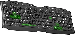 ELG TGDW - Teclado Gamer Dragon War com Tecnologia de Membrana Dupla para Respostas Rápidas e Precisas Preto/Verde