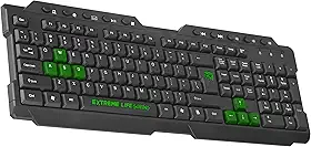 ELG TGDW - Teclado Gamer Dragon War com Tecnologia de Membrana Dupla para Respostas Rápidas e Precisas Preto/Verde