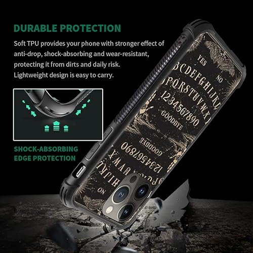 Miniatura 4 de DAIZAG Funda compatible con iPhone 14 Plus, H0S Witchy Ouija Board Street Fashion Design iPhone 14 Plus, fundas para niños y niñas, a prueba de