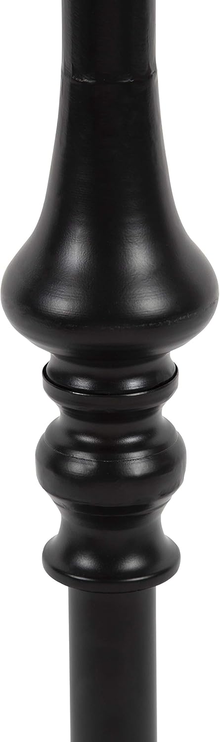 Kate and Laurel Stratton Rustic Pedestal Table, 12" x 12" x 26", Rustic Caramel and Black, Decorative Pedestal Table for Smaller Living Areas : Home & Kitchen