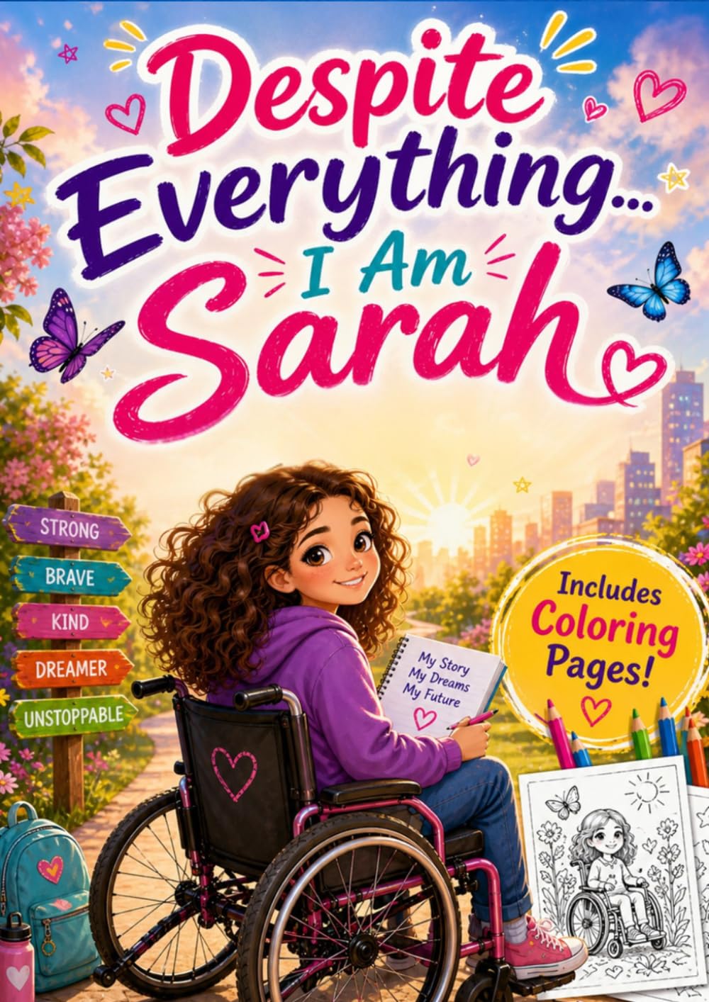 Despite Everything… I Am Sarah: A Heartwarming Story of Friendship, Courage, and Disability Inclusion, Includes coloring pages for Kids Ages 6–14