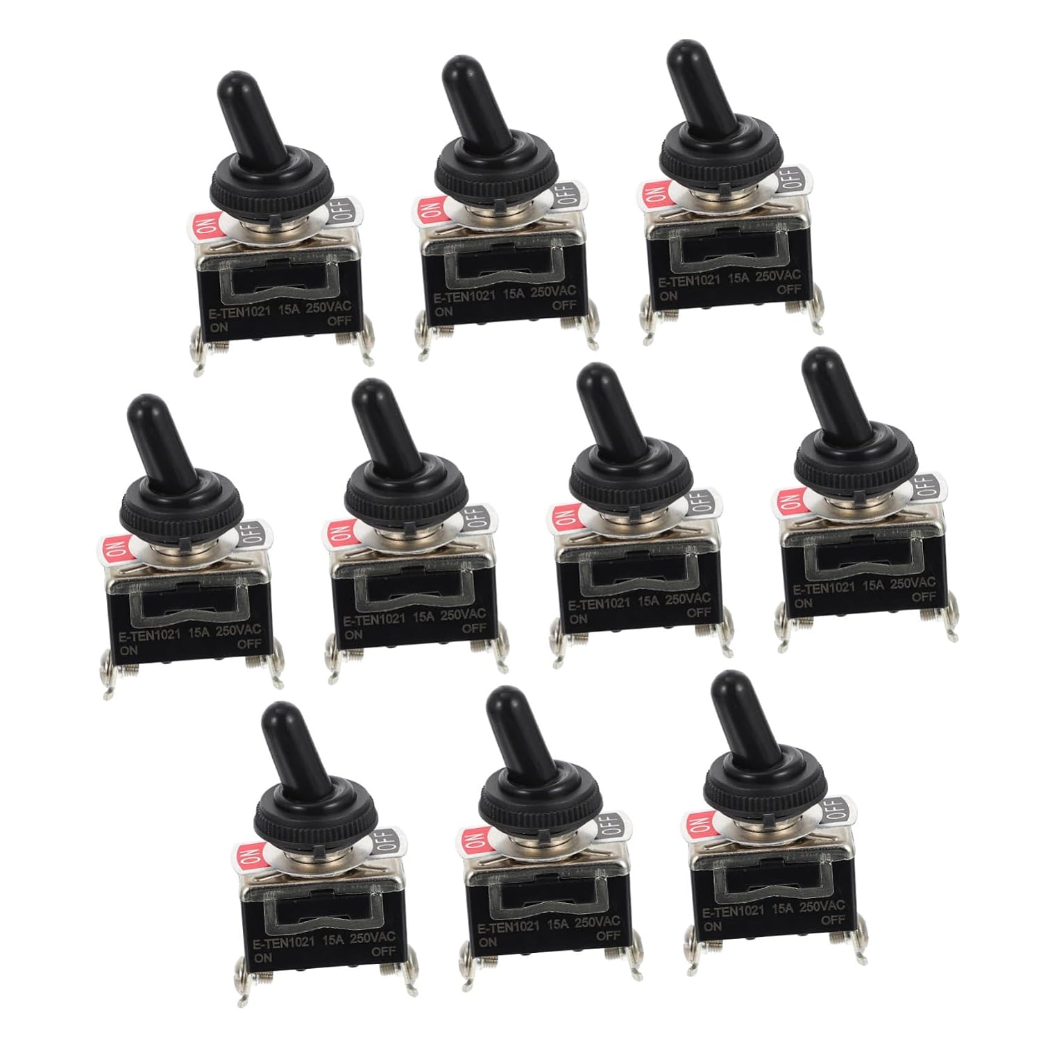 5sets Toggle Switch with Caps Off Rocker Switch for Boats Yachts and Automotive Use and Safe Design Caps