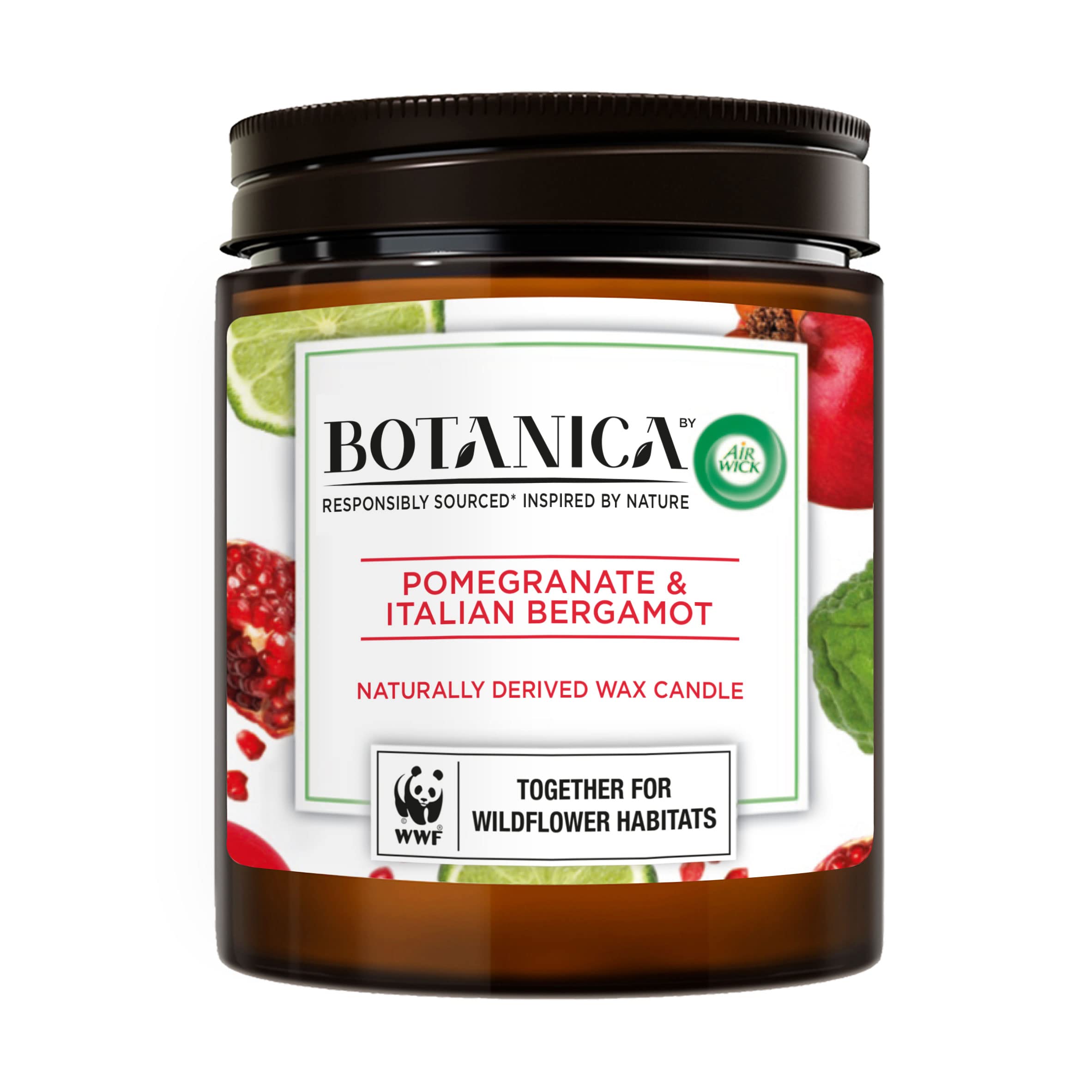 Botanica by Air Wick Candle Pomegranate and Italian Bergamot 500G