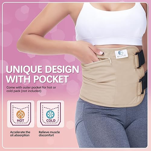 Miniatura 5 de Paquete de aceite de ricino para tiroides, aceite de ricino orgánico reutilizable para tiroides, menos desorden, antifugas de aceite, ajuste cómodo,