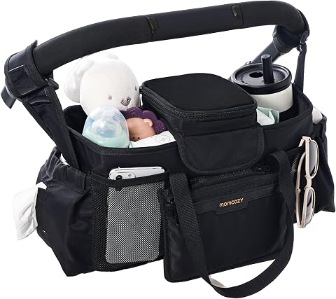 Momcozy Extra Large Stroller Organizer Max | with Food Gr...