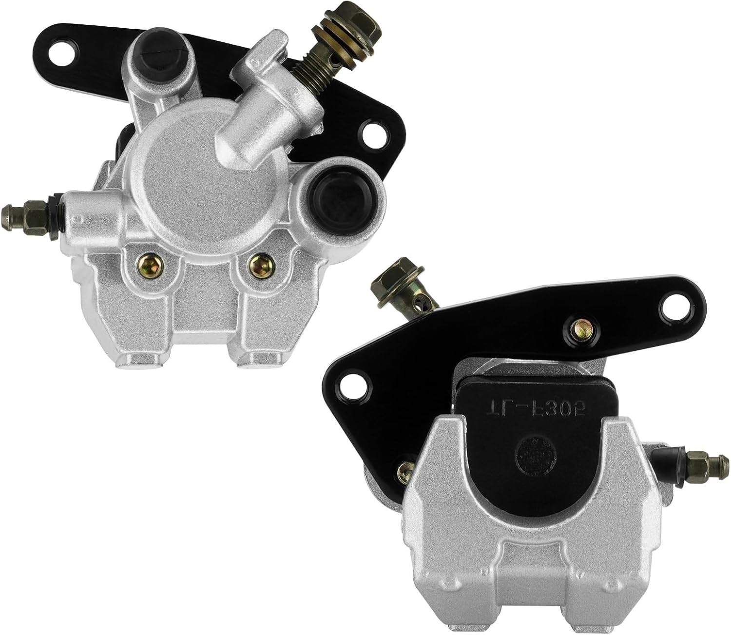 Youxmoto Front Left/Right Brake Calipers Set with Pads Fit for Yamaha Big Bear 400 250; for Grizzly 350 400 450 / for Kodiak/for Raptor 350 660/ Wolverine; for 59300-38F30-999, 2pcs Brake Calipers