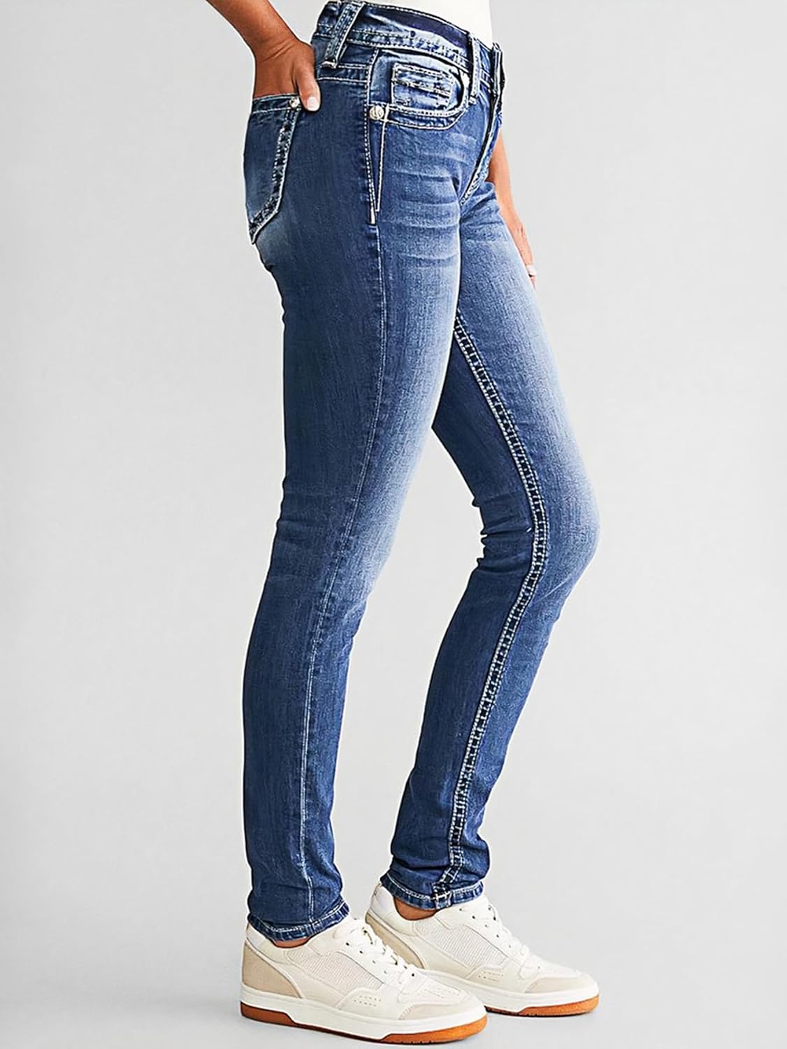 Flamingals Skinny Jeans for Women Stretchy Butt Lifting Jeans image 2