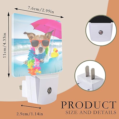 Miniatura 2 de AOWULA Luz nocturna enchufable a la pared, divertida luz nocturna de perro con sensor de atardecer a amanecer, luz nocturna para niños, niñas,