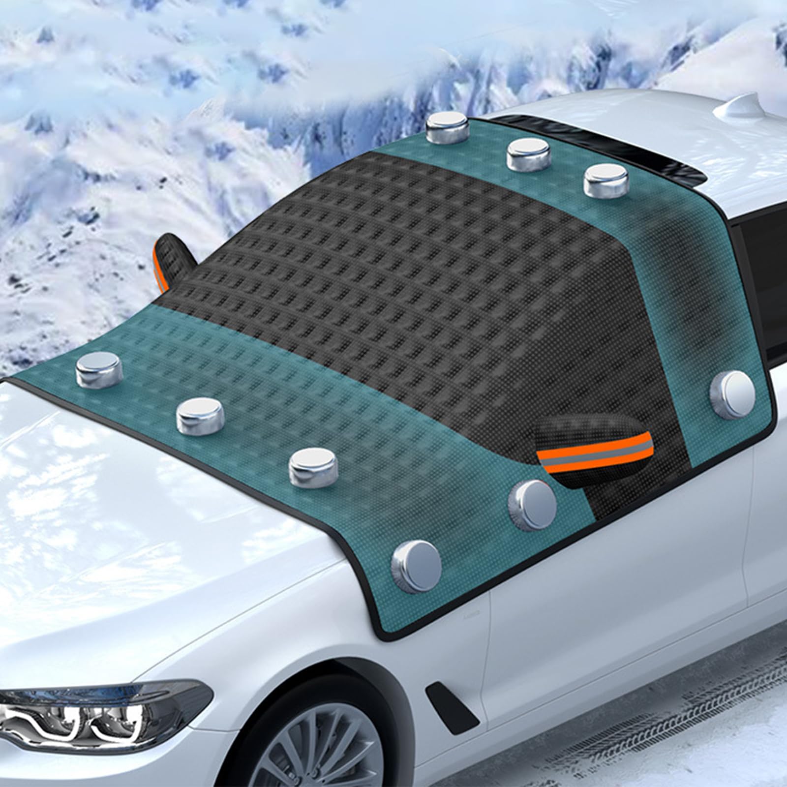 Copriauto Invernale Aoreun Copertura Per Lunotto Posteriore, Per Auto, Con Magnete Copertura Per Parabrezza Auto - 6