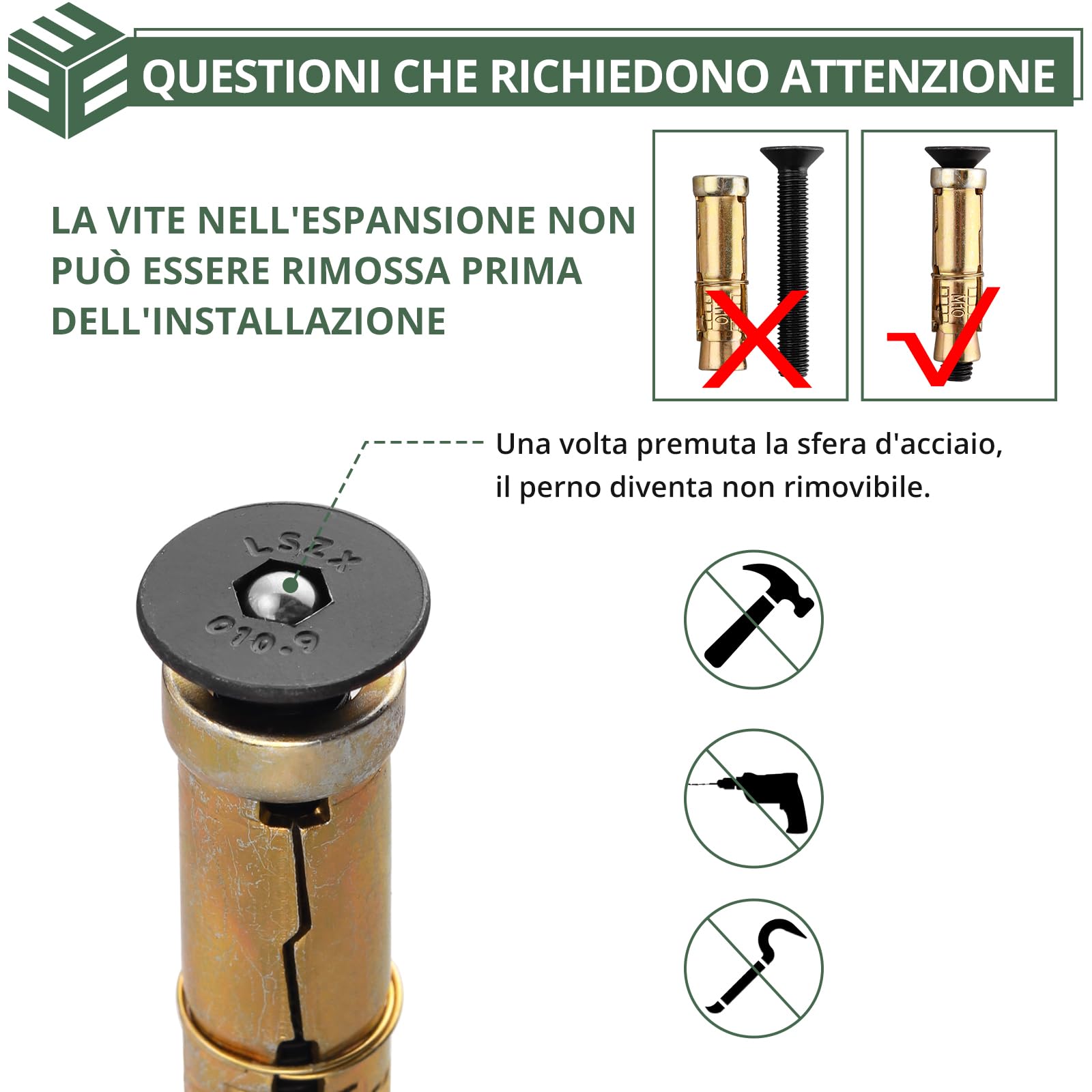 EYPINS Ancoraggio Antifurto Moto con Punta da 16mm Inclusa,Pesante a 4 Punti Fissaggio, Struttura Rinforzata in Acciaio,4 Bulloni a Espansione,Ancoraggio Pieghevole Universale per Bici, Scooter e Moto