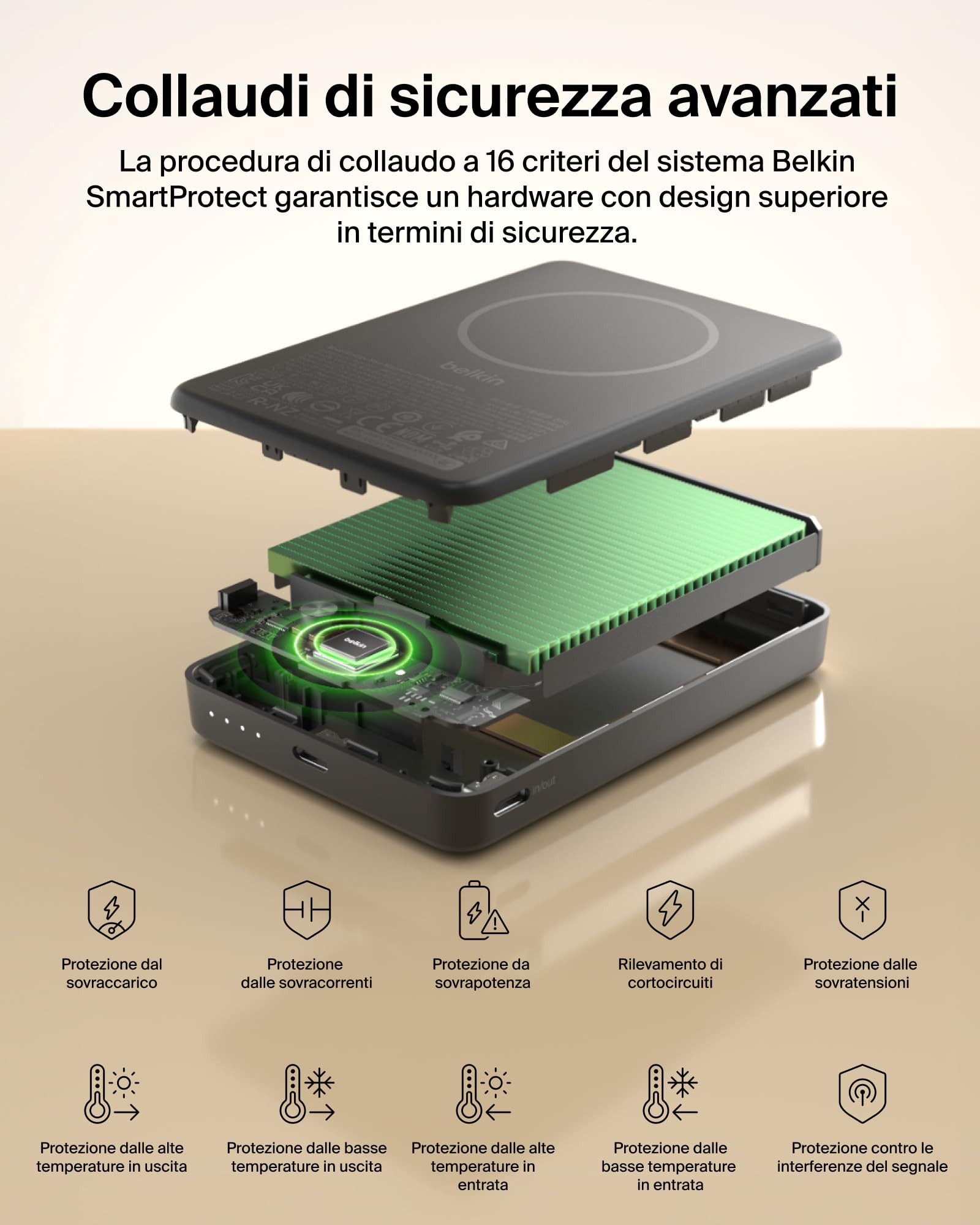 Belkin BoostCharge Power Bank Magnetico 10000mAh, Porte USB-C - Nero | Caricatore Portatile 10000mAh Wireless, Anello Magnetico, 2 USB-C, Pre-Caricato, Leggero, Cavo Incluso, Sicuro per l'Aereo