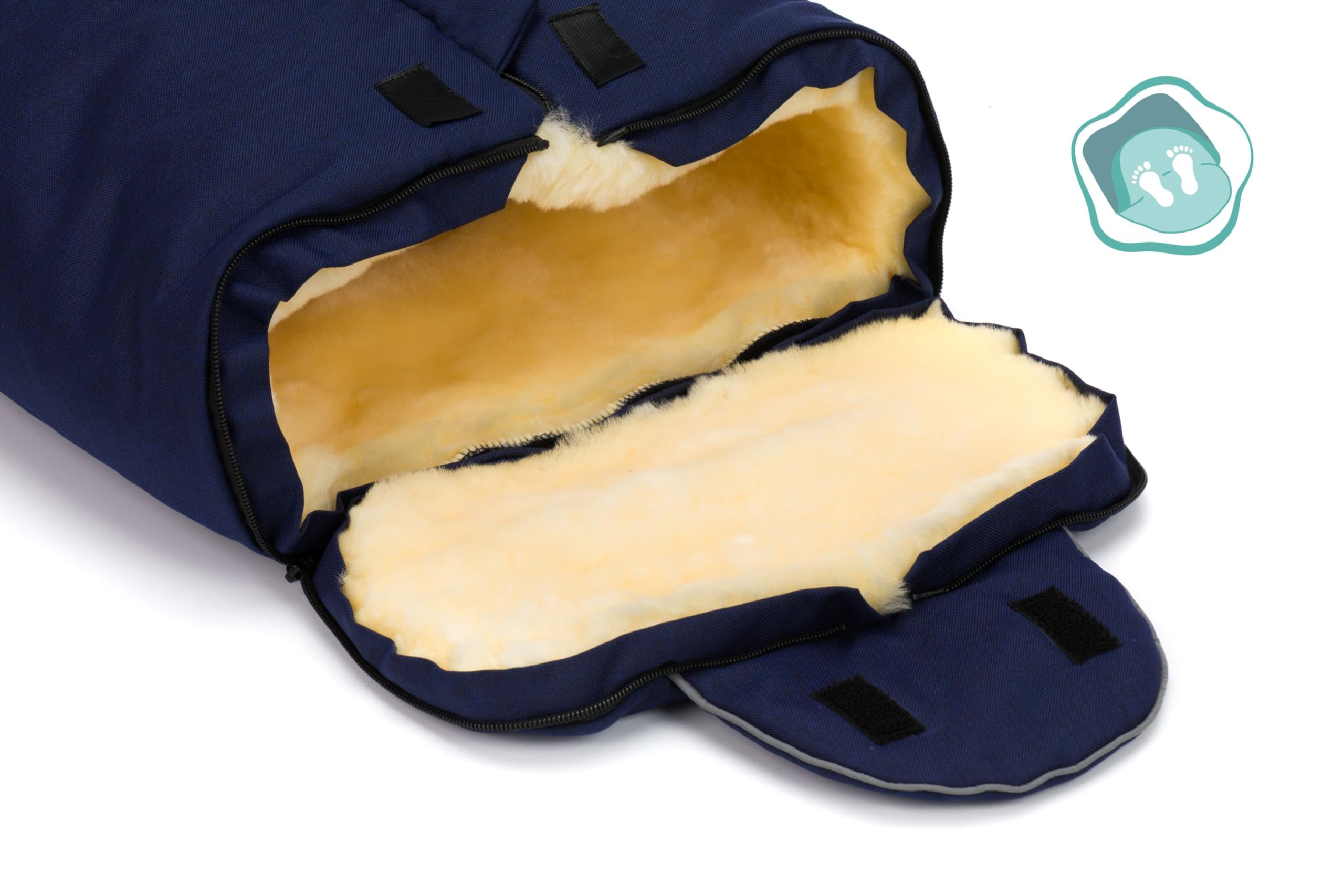 Fillikid Winterfußsack Tacama Exklusiv, Lammfell | Für Kinderwagen & Buggy, atmungsaktiv, wind- & wasserabweisend