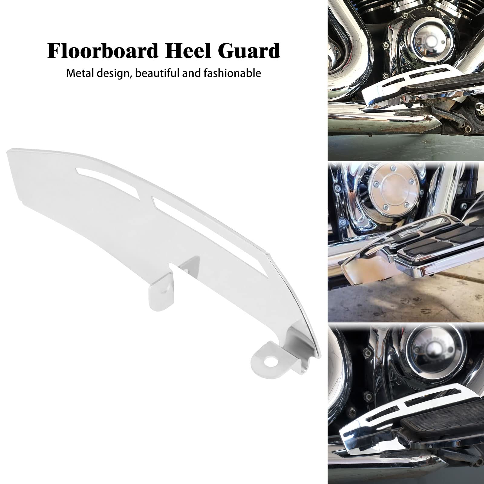 Chrome Front Floorboard Heel Guard For Harley Touring – Road King, Street Glide (Right Side)