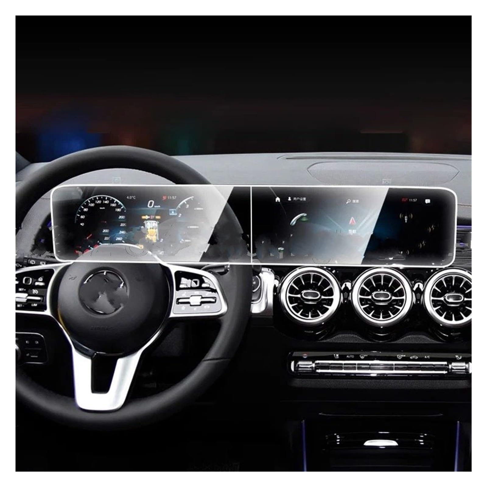Pellicola In Vetro Temperato 9H Per Navigatore Mercedes GLA 180 2020-2025 – 10.25 Pollici, Anti-impronta E Senza Bolle - 2