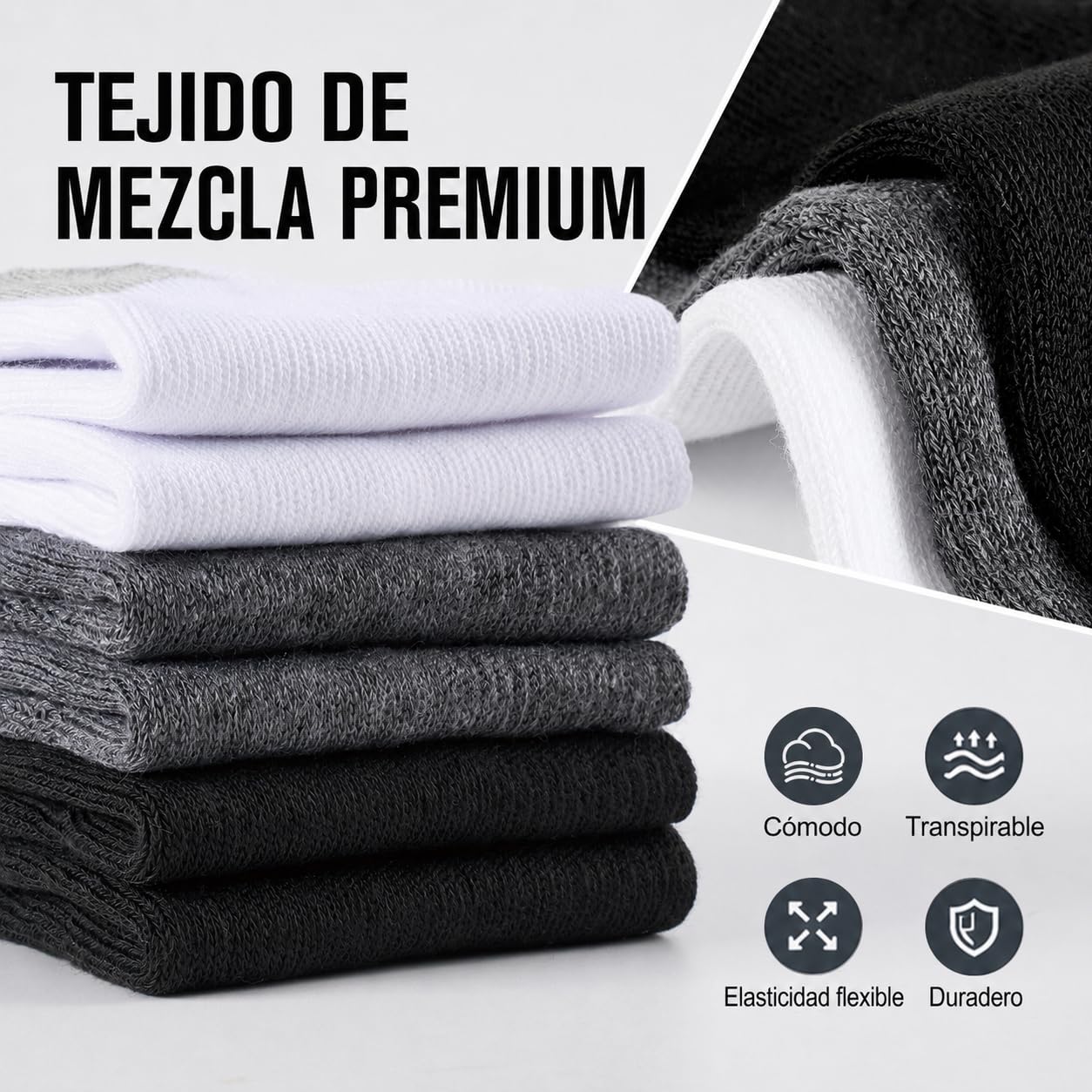 SockWaddles Calcetines Tobilleros de Running para Hombre Mujer 8 Pares Anti-Ampollas